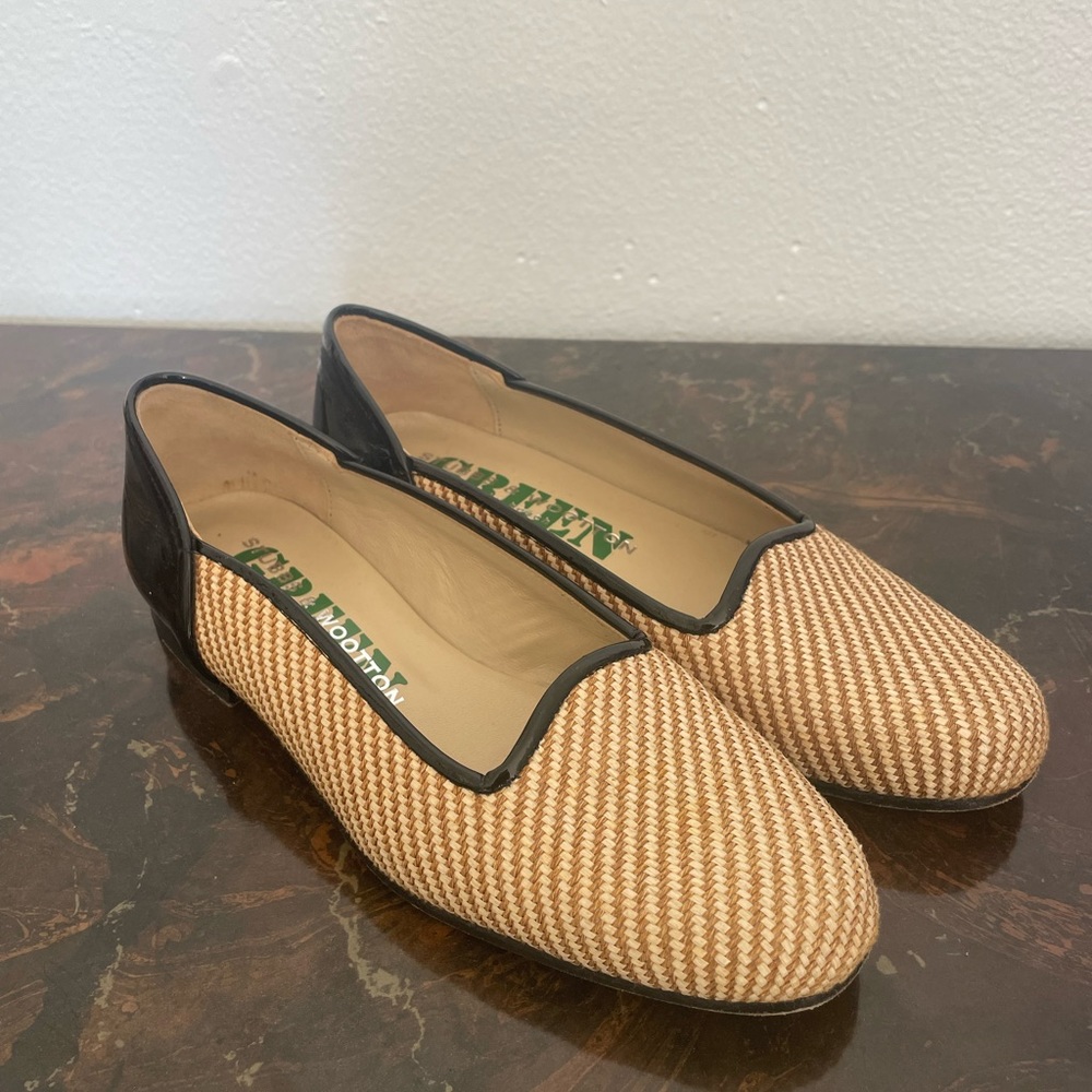 Stubbs and Wootton natural woven flats